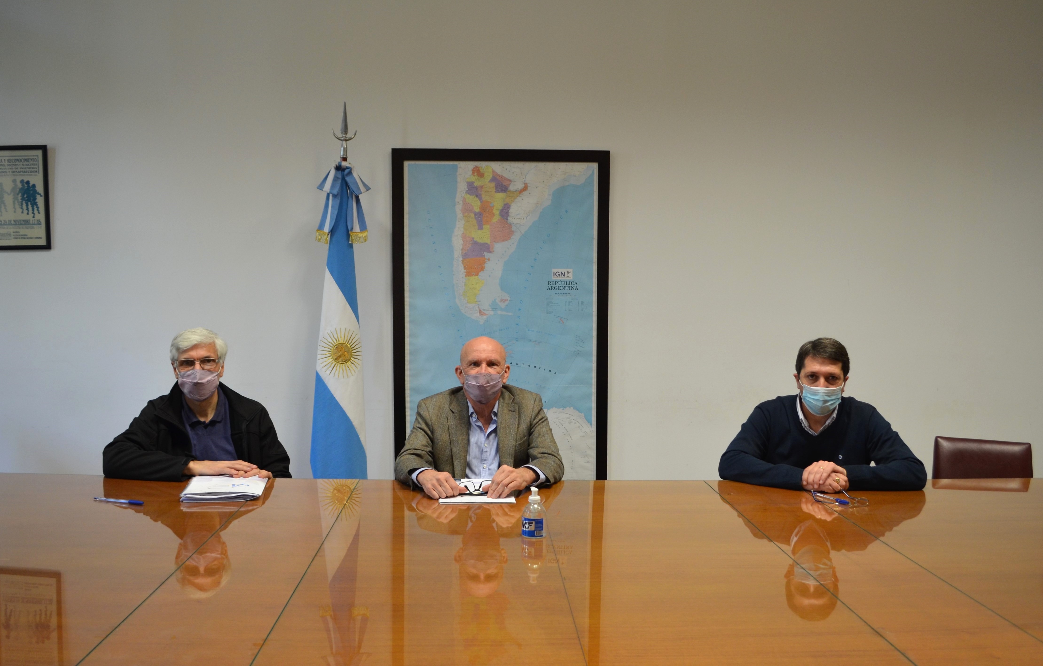 Marcos Actis, Félix Menicocci y Horacio Frene