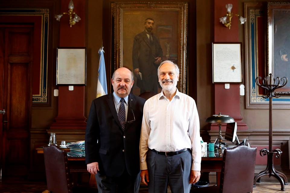 Junto al Presidente de la UNLP