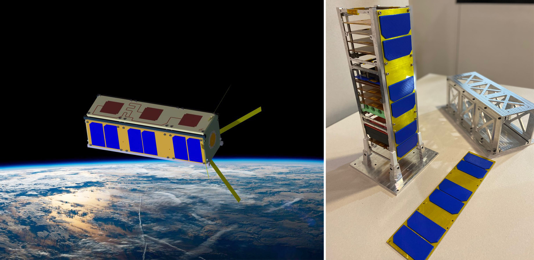 Representación gráfica del satélite universitario
